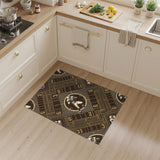Distressed Vintage Football Area Rug