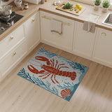 Red Lobster Coastal Beach Area Rug