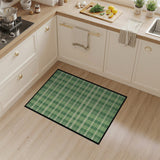 Green Checkered Plaid Area Rug