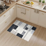 Black White Geometric Modern No. 18 Area Rug