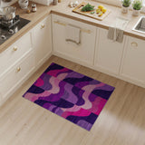 Wavy Purple Pink Abstract Area Rug