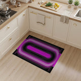 Neon Pink Geometric Abstract Area Rug