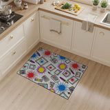 Playful Paint Splatter Art Supplies Rug