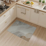 Beige and Neutral Abstract Beige Neutral Wave Area Rug