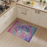 Sparkling Unicorn Rainbow Kids Area Rug