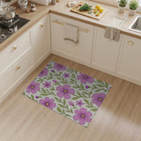 Vibrant Pink Cosmos Floral Area Rug
