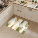 Wave Abstract Wave Beige Area Rug