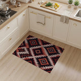 Bold Red Southwestern Geometric Red Area Rug