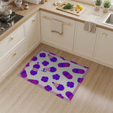 Purple Whimsical Clover Bell Abstract Rug
