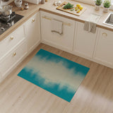 Teal Halftone Gradient Area Rug