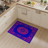Deep Blue Pink Mandala Persian Area Rug