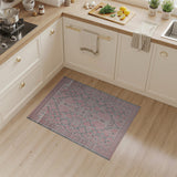 Blush Pink Grey Traditional Persian Area Rug
