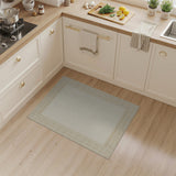 Beige Geometric Trellis Border Area Rug