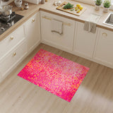 Pink Vivid Pink Abstract Area Rug