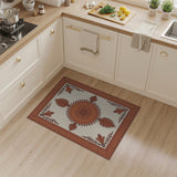 Terracotta Medallion Cream Area Rug