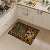 Halloween Gnomes Pumpkins Black Cats Area Rug