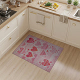 Whimsical Pink Hearts Area Rug
