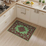 Mint Green Traditional Persian Medallion Rug