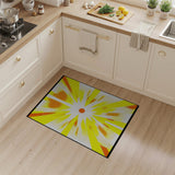Radiant Sunburst Yellow Geometric Area Rug