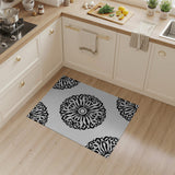 Intricate Black and White Intricate Black White Persian Mandala Rug