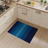 Ombre Blue Striped Area Rug