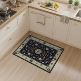 Elegant Navy Persian Floral Area Rug