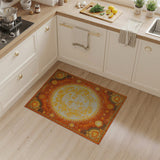 Cosmic Sun Mandala Boho Area Rug
