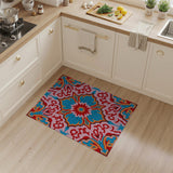 Vibrant Pink Persian Floral Mandala Rug