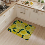 Sunny Lemon Slice Fruit Pattern Area Rug