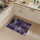 Purple Geometric Modern Purple Grey Geometric Abstract Area Rug
