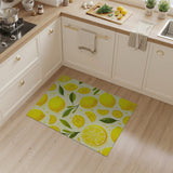 Sunny Lemon Fruit Pattern Yellow Area Rug