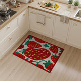 Strawberry Fruit Pattern Multi-color and Patterns Area Rug