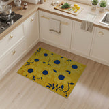 Vibrant Yellow Sunflower Yellow Area Rug