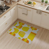 Vibrant Yellow Orange Geometric Modern Rug