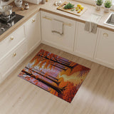 Autumn Forest Path Area Rug