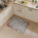 Cherry Pink Cherry Blossom Floral Area Rug