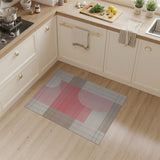 Pink Geometric Overlap Area Rug