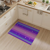 Purple Pink Blue Star Striped Area Rug