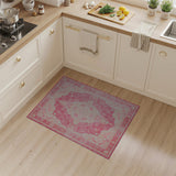 Vibrant Pink Vibrant Pink Persian Medallion Area Rug