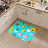 Joyful Smiling Faces Kids Cartoon Rug