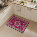 Traditional Persian Vibrant Pink Persian Mandala Area Rug