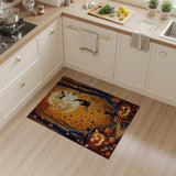 Halloween Witch Pumpkin Forest Moonlit Rug