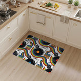 Rainbow Turntable Vinyl Area Rug
