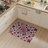Vibrant Multi-Color Stars Geometric Area Rug
