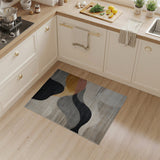 Abstract Wave Multi-Color Area Rug