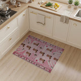 Pink Pink Cowboy Boots Southwestern Area Rug