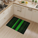 Neon Green Grid Geometric Area Rug