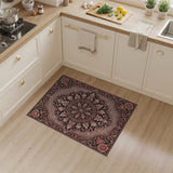 Ornate Rose Medallion Vintage Area Rug