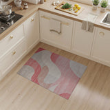 Pink Abstract Organic Shapes Area Rug