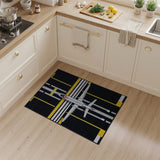 Multi-color and Patterns Airplane Runway Geometric Area Rug